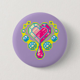 Knappen Heart Gem Pixel Art Knapp