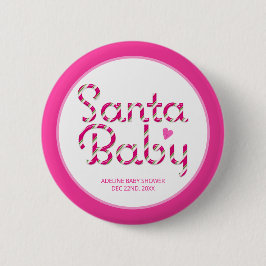 Knappen Helgdag för babykläder i Santa Baby Rosa Knapp