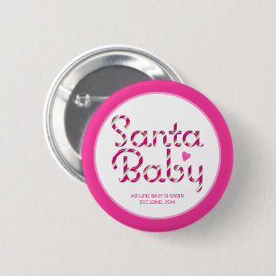 Knappen Helgdag för babykläder i Santa Baby Rosa Knapp