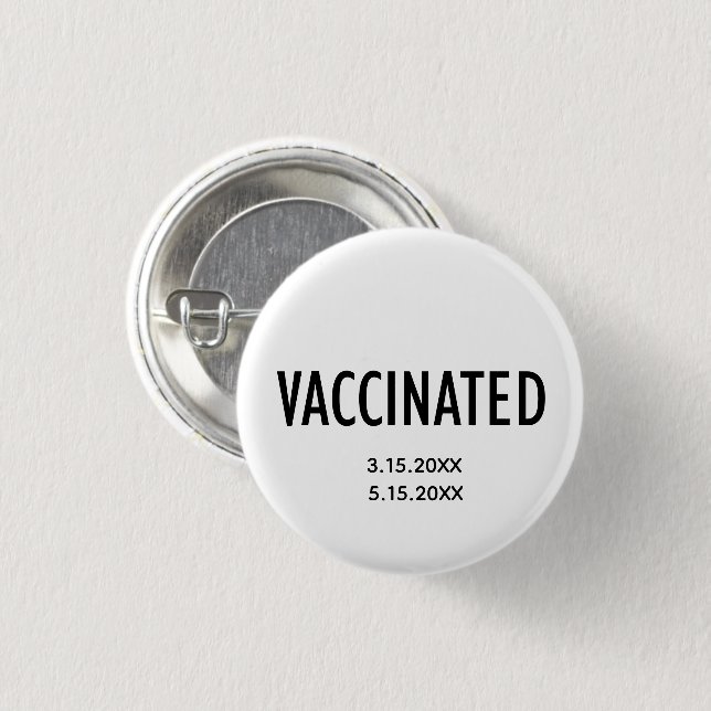 Knappen Helt vaccinerad Knapp (Framsida & baksida)
