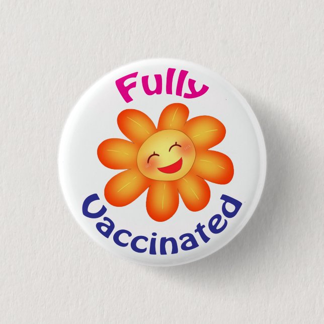 Knappen Helt vaccinerad Knapp (Framsida)