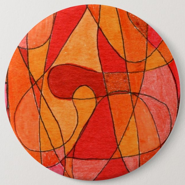 Knappen "Hett Spot" Abstrakt Art Knapp (Framsida)