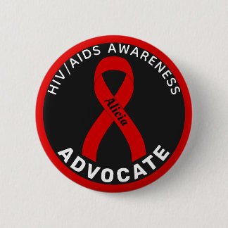 Knappen HIV/AIDS Advocate Ribbon Black Knapp
