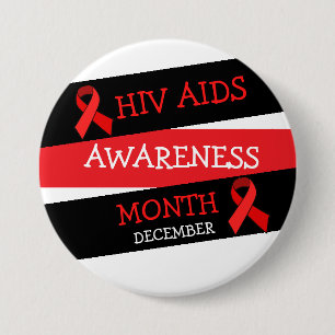 Knappen HIV AIDS AWARENESS MÅNAD december Knapp
