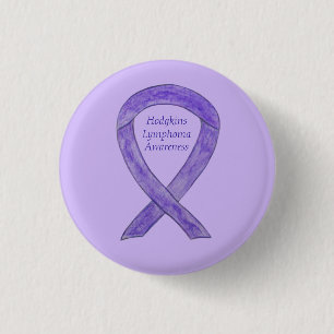 Knappen "Hodgkins Lymphoma Violet Awareness Ribbon Knapp