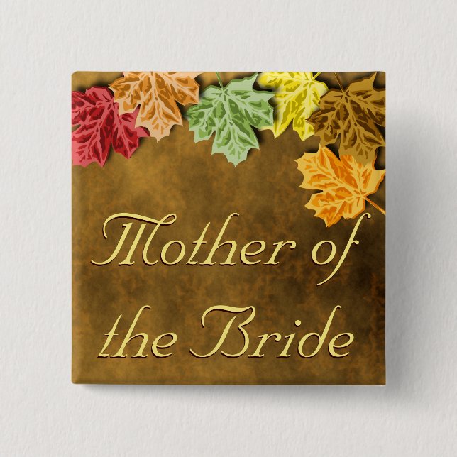 Knappen höst löv knapp (Framsida)