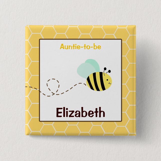 Knappen Humla Anpassad namn bricka Knapp (Framsida)