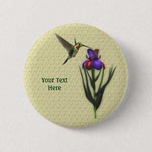 Knappen Hummingbird Iris Flower Knapp