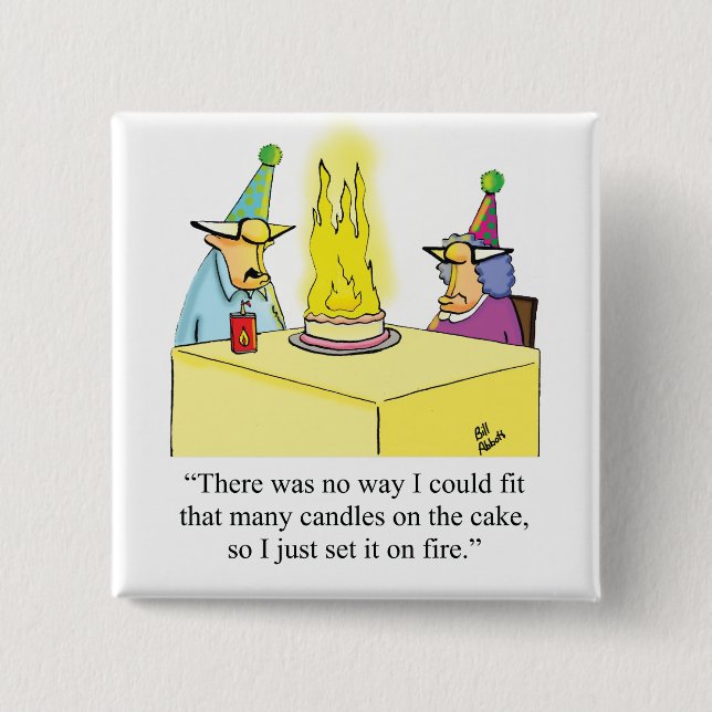 Knappen Humor på födelsedagen för Het Knapp (Framsida)