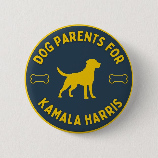 Knappen hund Parter for Kamala Harris Knapp (Framsida)