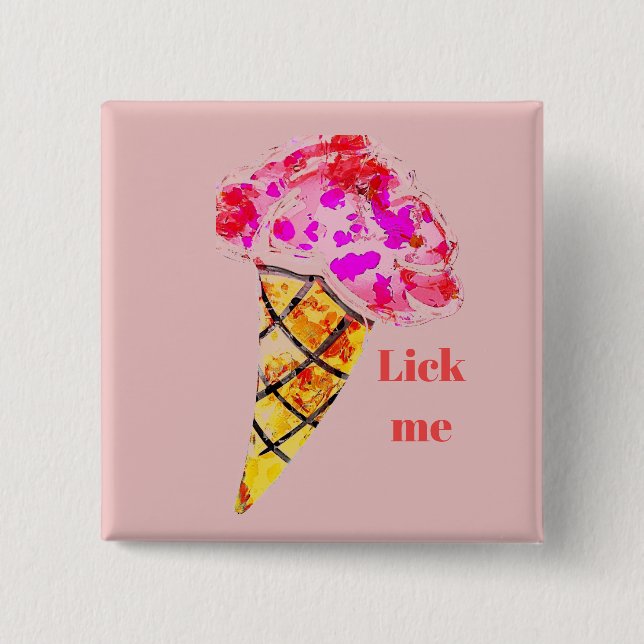 Knappen Ice Cream Cone Knapp (Framsida)