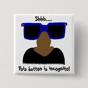 Knappen Incognito Mustache & Glasses Knapp