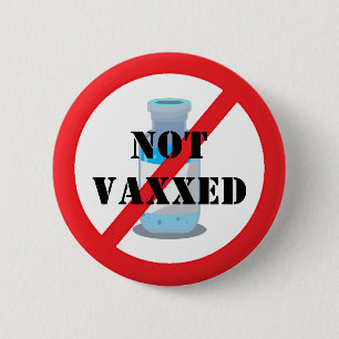 Knappen Inte vaccinerad design Knapp