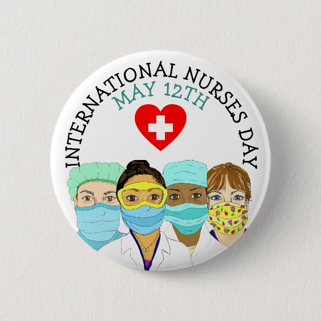 Knappen internationell Nurses Day May 12:e Knapp (Framsida)