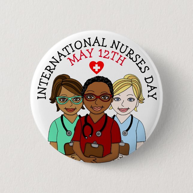 Knappen internationell Nurses Day May 12:e Knapp (Framsida)