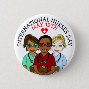 Knappen internationell Nurses Day May 12:e Knapp