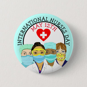 Knappen internationell Nurses Day May 12:e Knapp