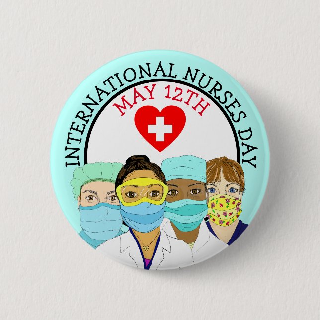 Knappen internationell Nurses Day May 12:e Knapp (Framsida)