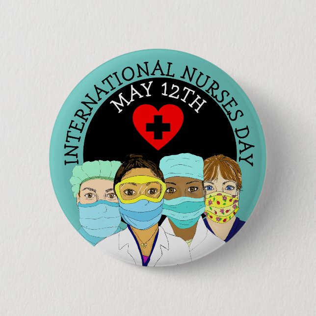 Knappen internationell Nurses Day May 12:e Knapp (Framsida)