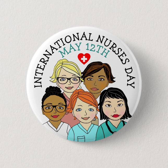 Knappen internationell Nurses Day May 12:e Knapp (Framsida)
