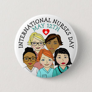 Knappen internationell Nurses Day May 12:e Knapp