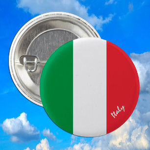 Knappen italien, patriotisk italiensk Flagga mode Knapp