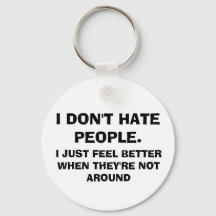 Knappen "JAG HATE PEOPLE" (HATE PEOPLE-Knappen "HA