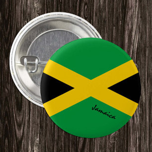 Knappen Jamaica, patriotisk Jamaican Flagga mode Knapp
