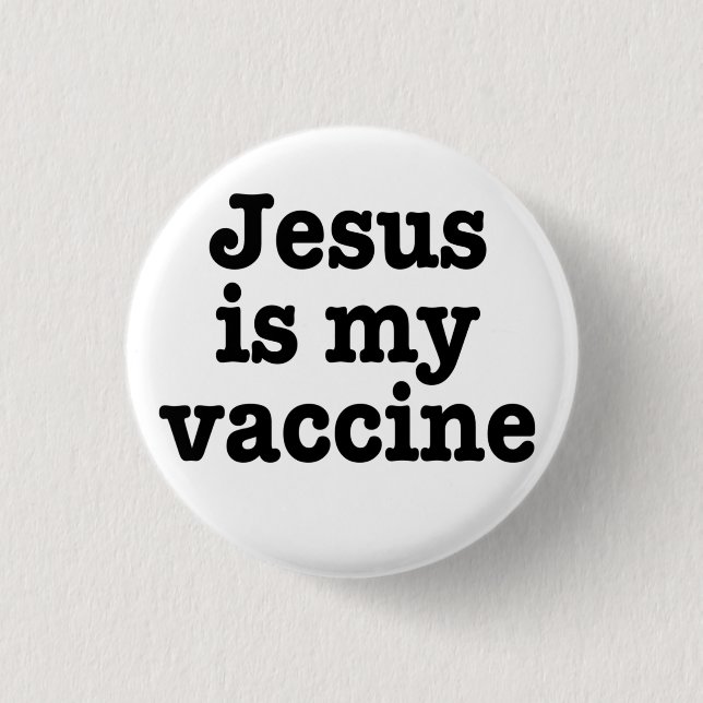 Knappen "Jesus är mitt vaccin" Knapp (Framsida)