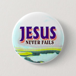 knappen Jesus misslyckas aldrig Knapp