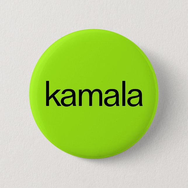 Knappen "kamala" lime grön knapp (Framsida)