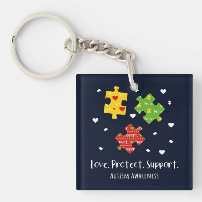 Knappen kärlek Protect Support Autism Awareness (Framsidan)