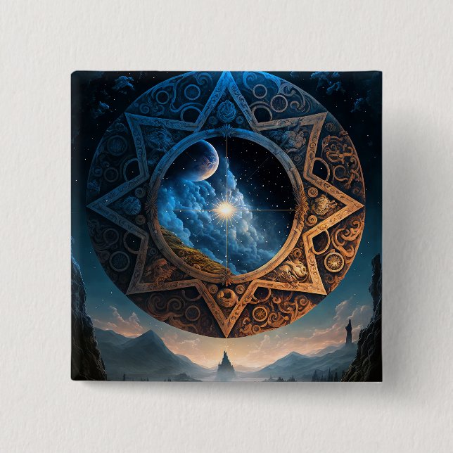 Knappen Kemisk Fantasy Space liggande Knapp (Framsida)