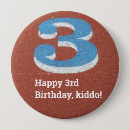 Knappen Körningsspår för 3-årsdag Knapp