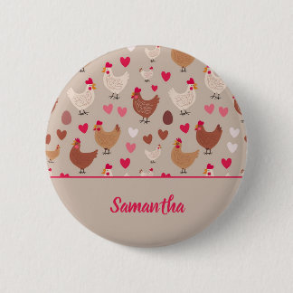 Knappen Kycklingar och Hearts Knapp