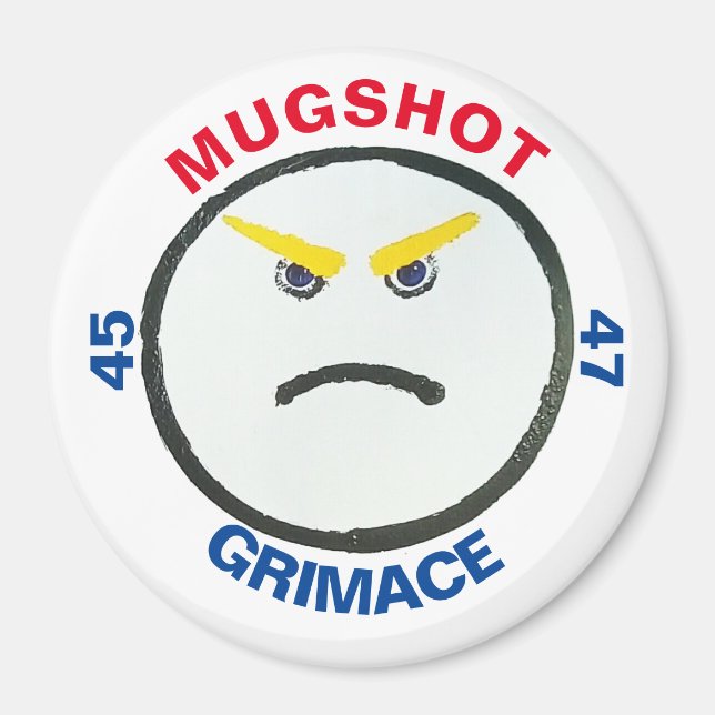 Knappen Kyl GRIMACE MUGSHOT Magnet (Framsidan)