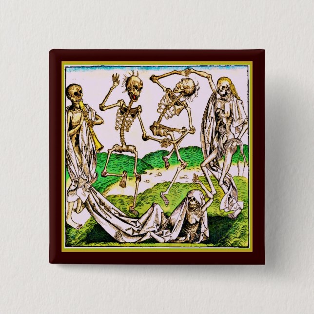 Knappen La Danse Macabre Dia de los Muertos Knapp (Framsida)