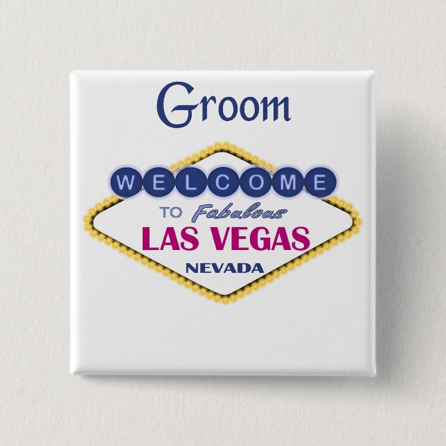Knappen Las Vegas Groom Knapp (Framsida)