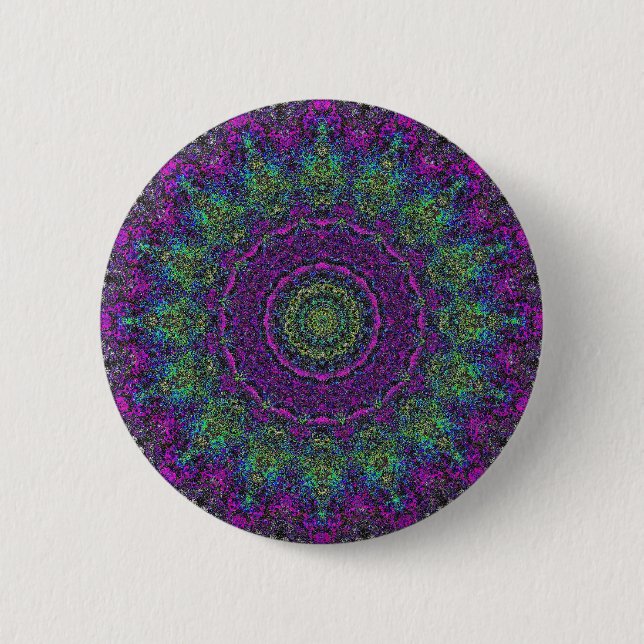 Knappen Lavender Flower Lila Abstrakt Mandala Knapp (Framsida)