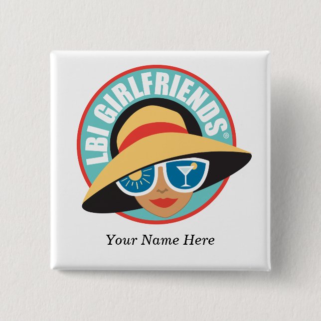 Knappen LBIG-kvadrat, magnetiskt, löstagbart Knapp (Framsida)