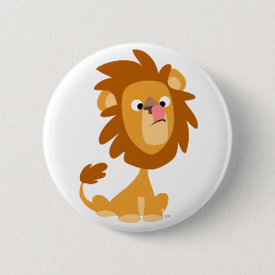 Knappen Lejon knapp för Tecknad av Fånig för tyst