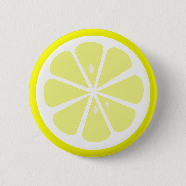Knappen Lemon Segment Pinback Knapp (Framsida)