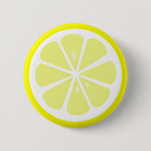 Knappen Lemon Segment Pinback Knapp