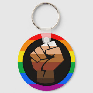 Knappen LGBTQPOC-Pride Nyckelring