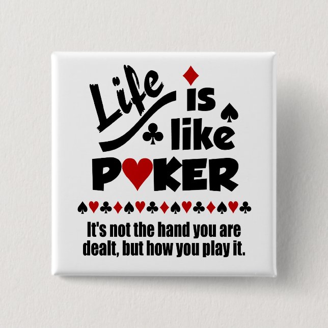 Knappen Life As Poker Knapp (Framsida)