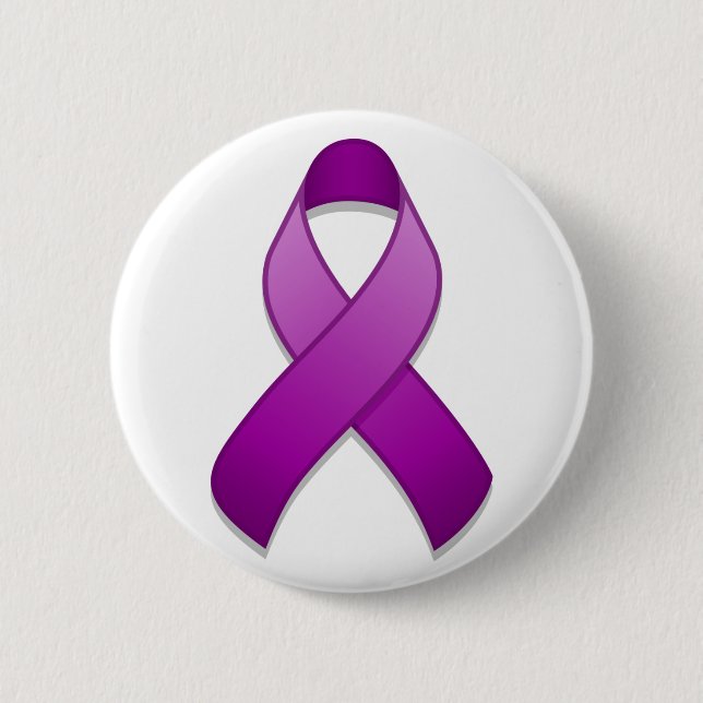 Knappen lila Awareness Ribbon Knapp (Framsida)