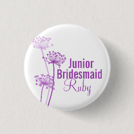 Knappen lila Blomsterbridesmaidbröllopstapp Knapp