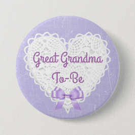 Knappen lila Lacy Underbar Grandma to be Baby Show Knapp