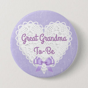 Knappen lila Lacy Underbar Grandma to be Baby Show Knapp
