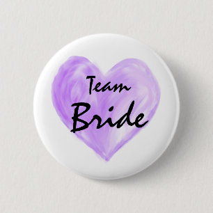 Knappen lila Team Bride Abstrakt Paint Kärlek Knapp